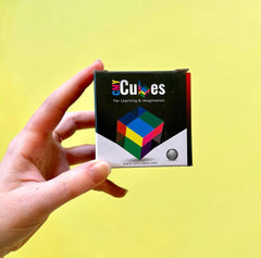 CMY Cubes Mini color spectrum demonstrates subtractive mixing visually