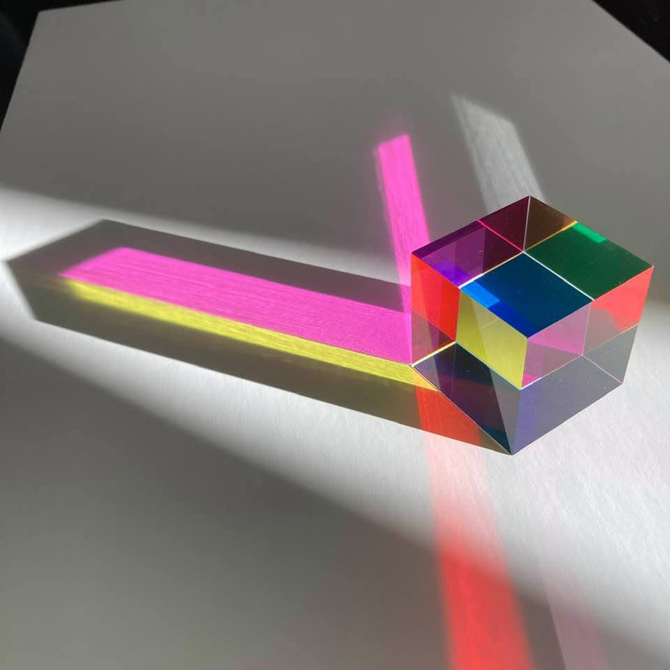 CMY Cubes Mini twist and turn reveals color shifts
