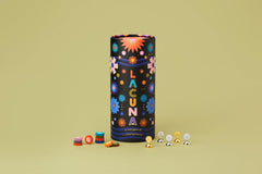 CMYK Lacuna pawns on the board invite relaxed, thoughtful maneuvering.