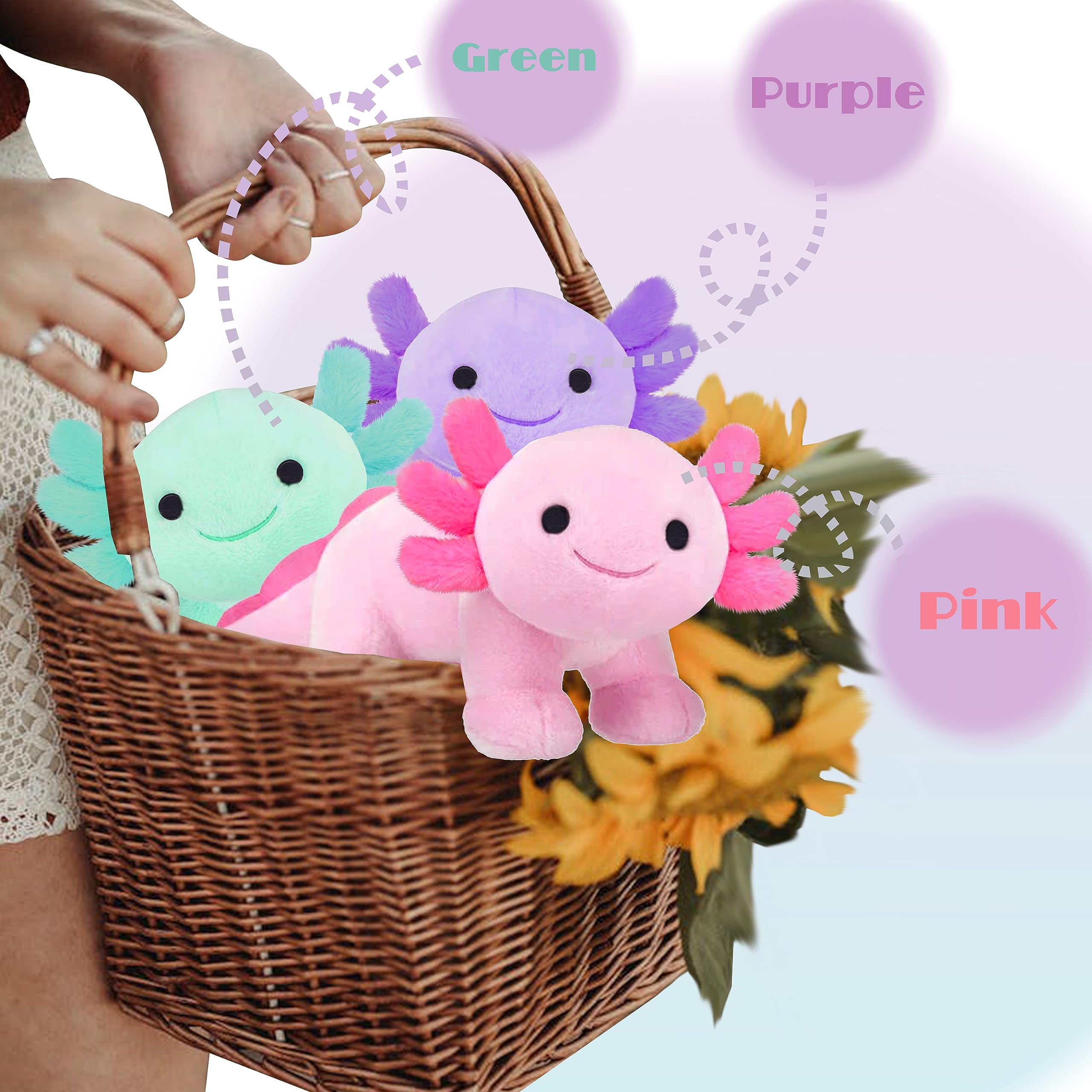 CNAANA Axolotl Plush easy to clean and quick to dry