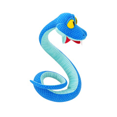 CNAANA blue snake open mouth and fangs design inspires imaginative playtime.