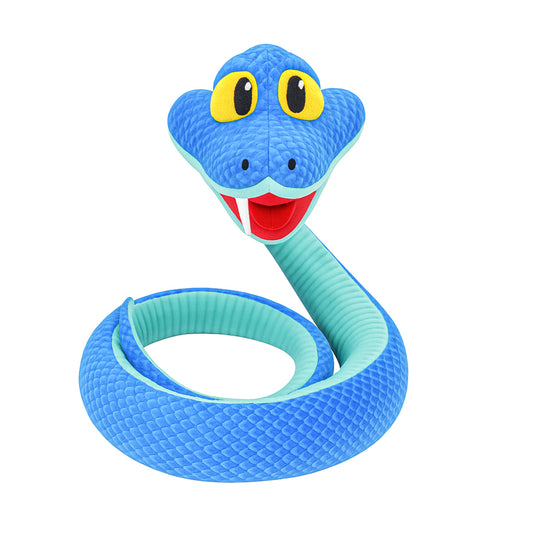 CNAANA blue snake plush toy with soft fabric for cozy hugs and safe play.