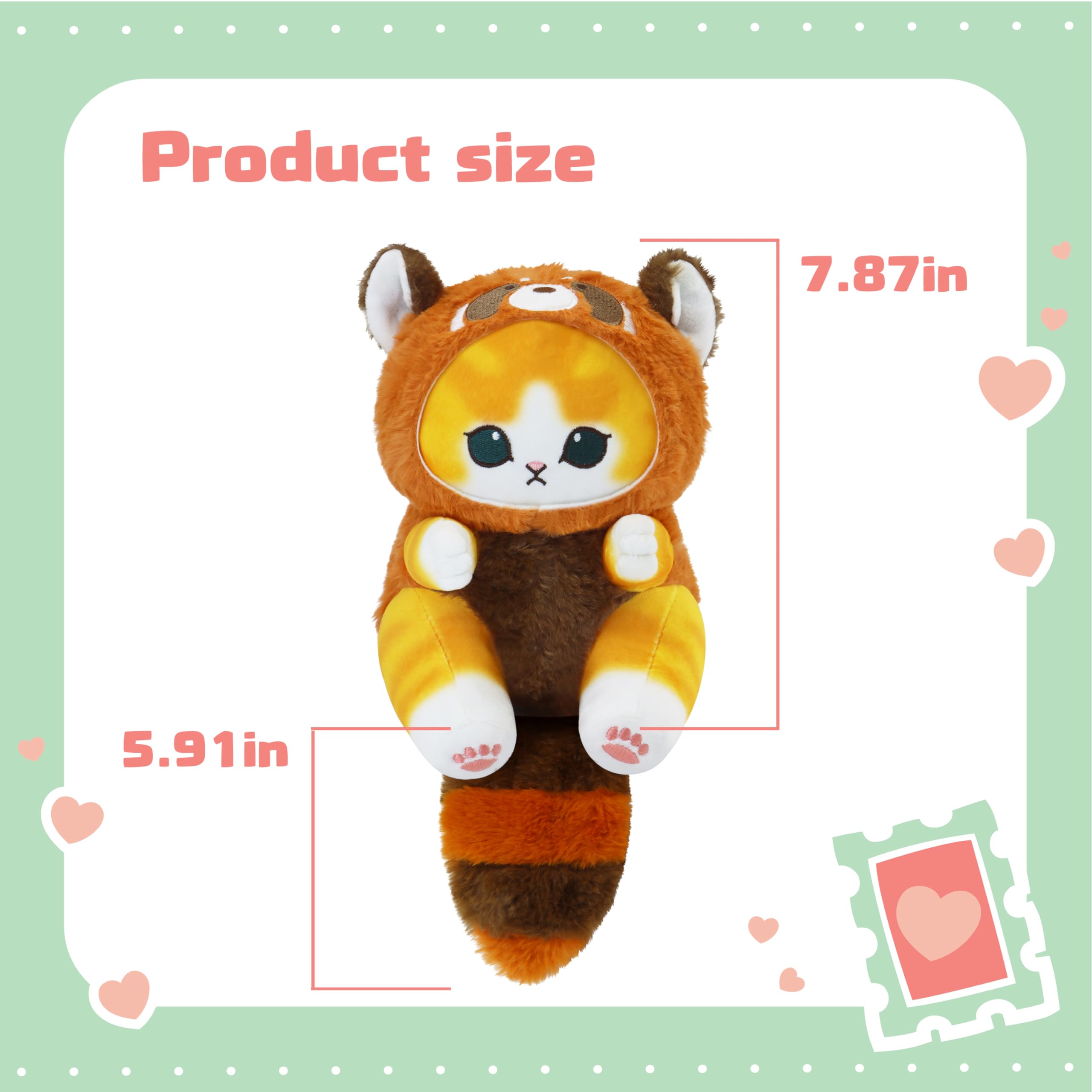 CNAANA Kawaii Cat Red Panda Costume uses child-safe materials for safe play.