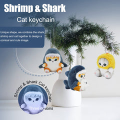 CNAANA Kawaii Shark Cat Plush Toy gift-ready packaging for birthdays.