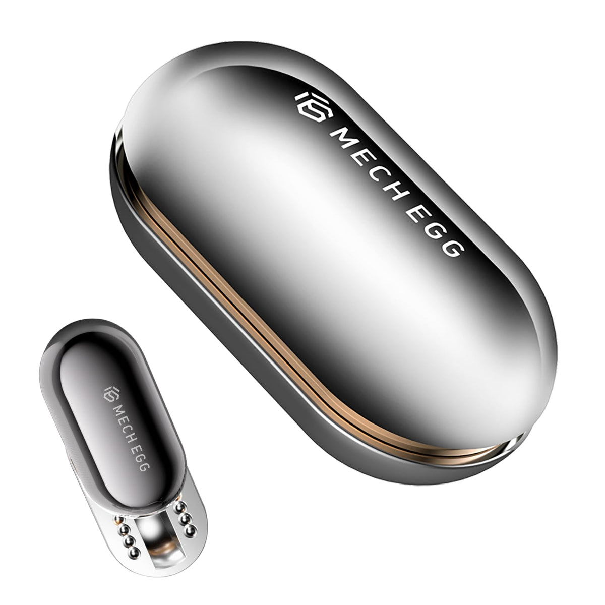 Cntjv Mech Egg fidget slider in silver for focused work and stress relief.