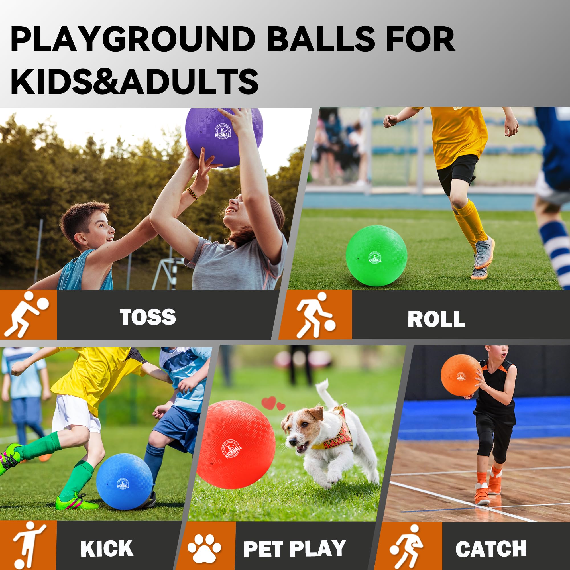COAMZPARTY 10-inch kickball purple boosts coordination during group play
