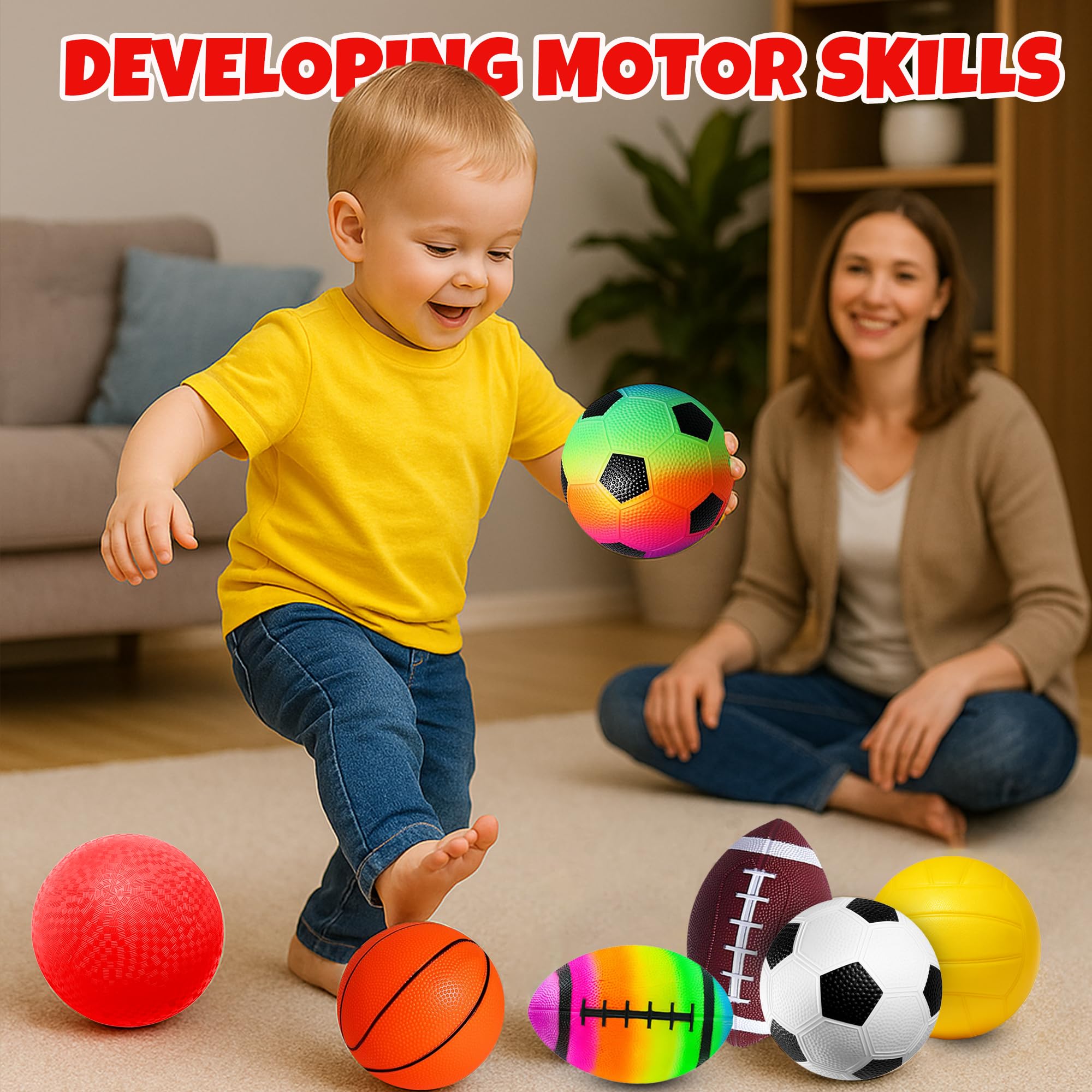 COAMZPARTY 5-inch football ball with easy grip for small hands.