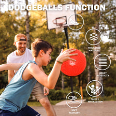 COAMZPARTY six-pack red dodgeball ideal for school gym or backyard fun