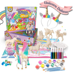 COASTLINE CRAFT Deluxe Unicorn Painting Kit with vibrant paints for creative play