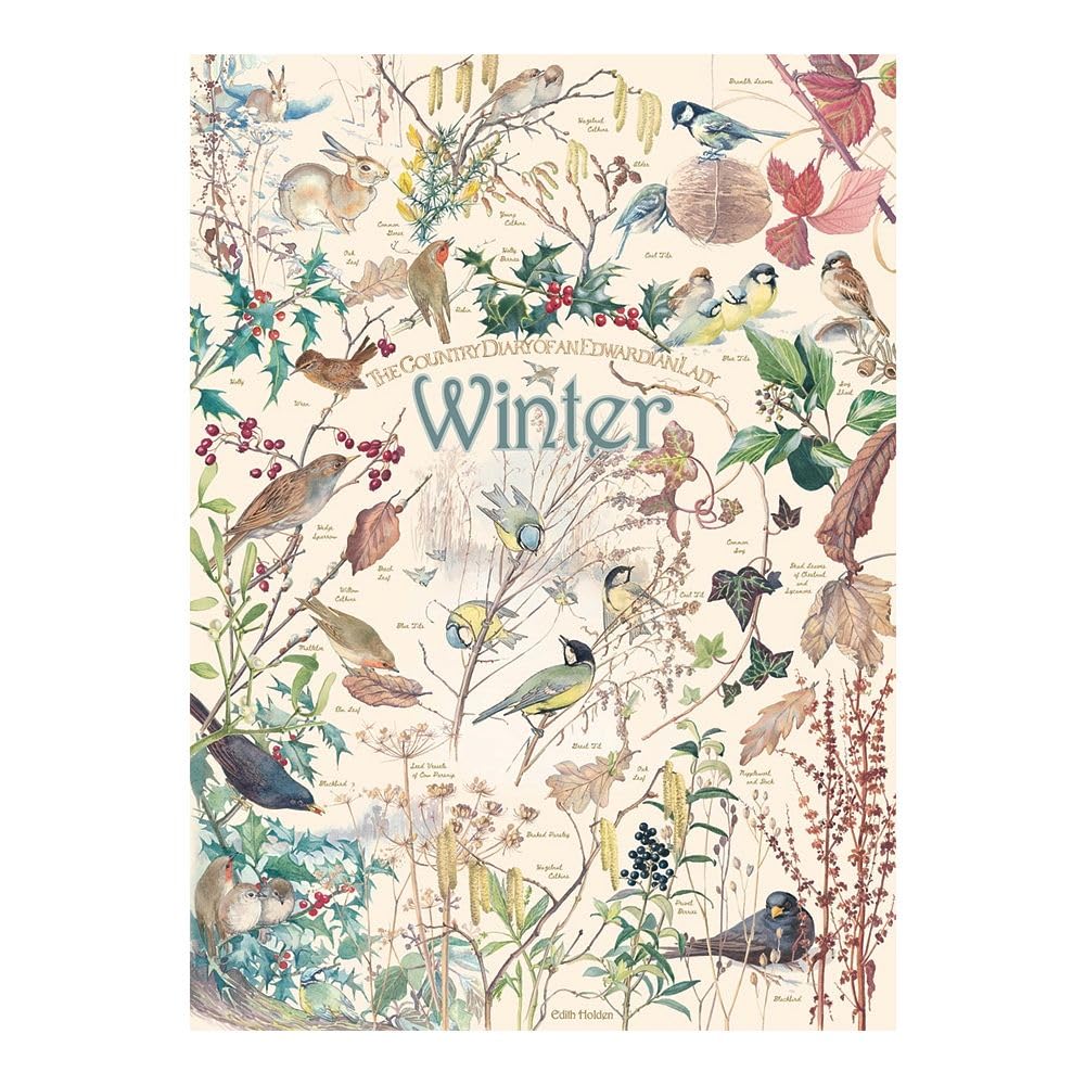 Cobble Hill Country Diary Winter puzzle poster cover, ready to frame.