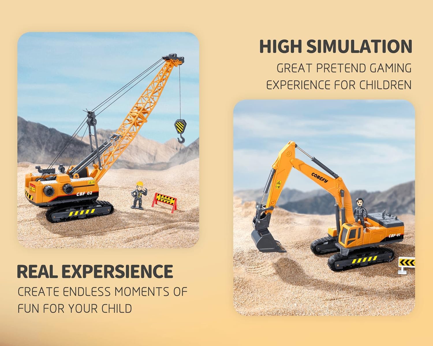 Cobefy construction playset inspires creative exploration for ages 3 and up.