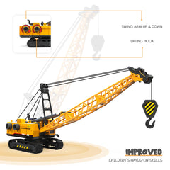 Cobefy crane toy with working cabin for realistic construction role-play.