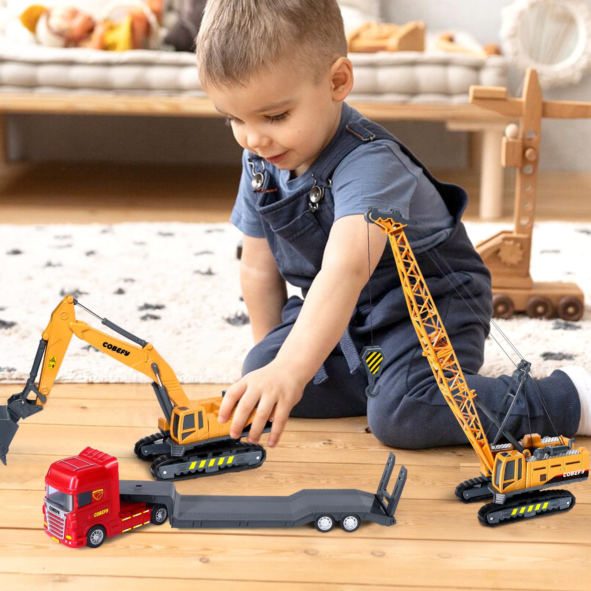 Cobefy 4-in-1 excavator attachments expand project options for toddlers.