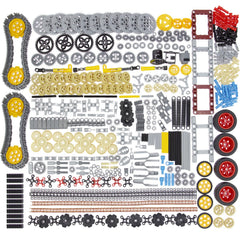Cobers Technic gears parts set shown together for durable gear trains and smooth motion