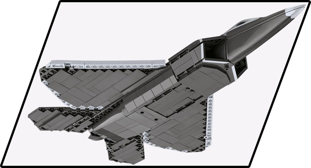 COBI F-22 brick bombs in hatch add authentic detail.