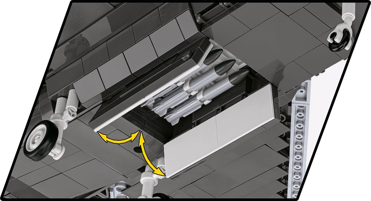 COBI F-22 model dimensions reflect a true 1:48 scale.