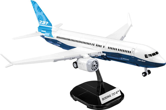 COBI Boeing 737-8 plane cockpit with pilot figure for realistic play