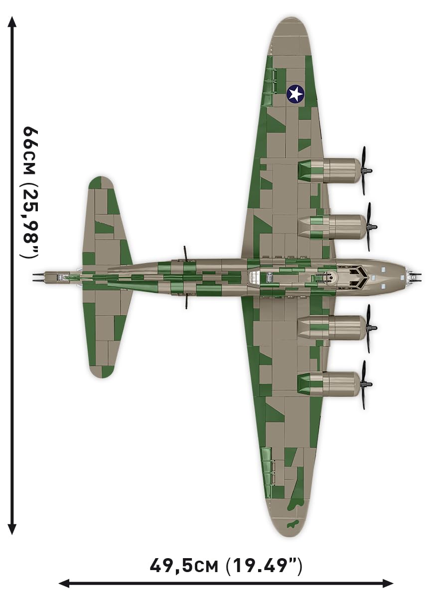 COBI Memphis Belle display stand provides stable shelf presentation.