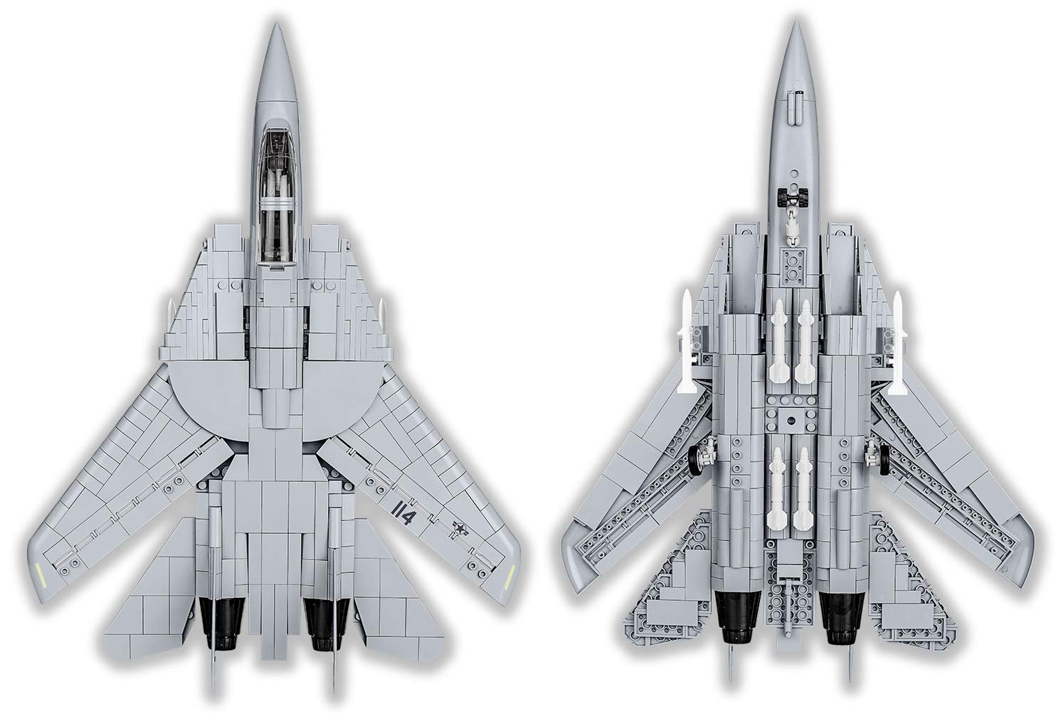 COBI Top Gun F-14A display stand with name plate for showcase