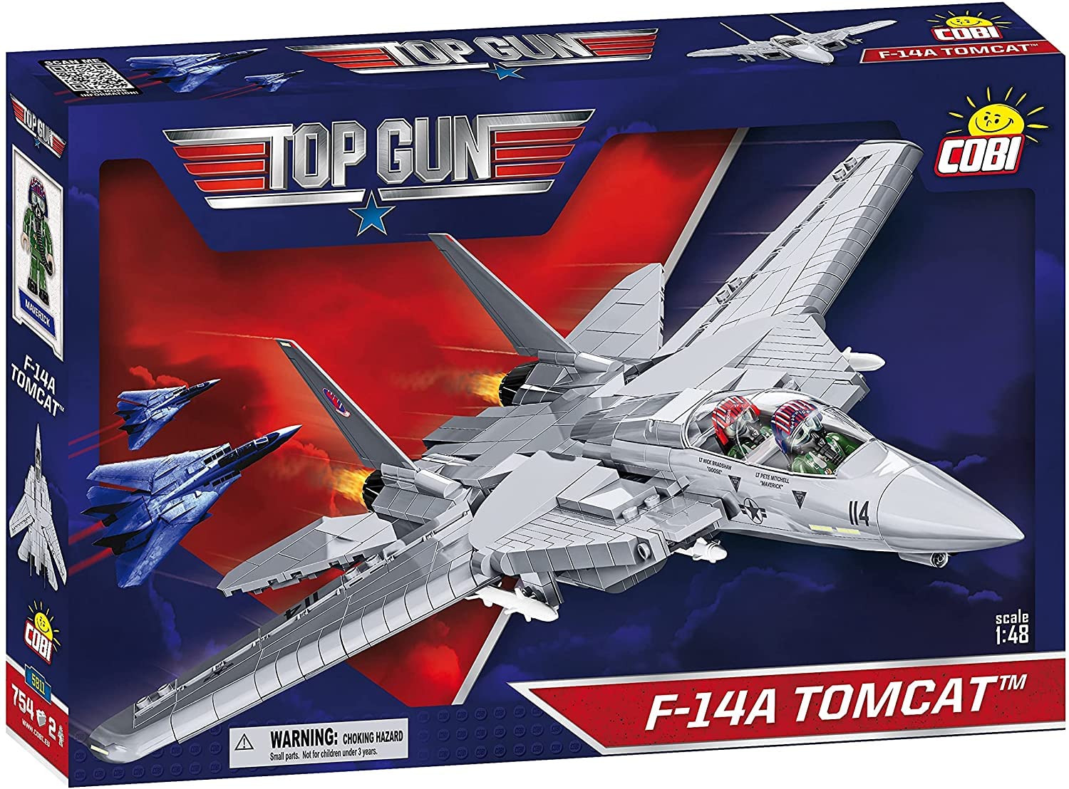 COBI Top Gun F-14A Maverick figure enhances cockpit scenes