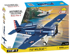 COBI F4F Wildcat model assembly showing detailed 1:32 scale for display