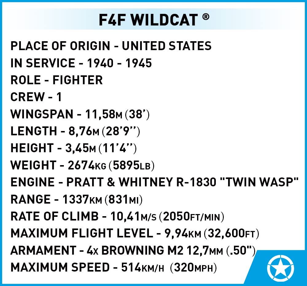 COBI F4F Wildcat propeller detail adds lifelike motion to display