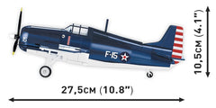 COBI F4F Wildcat rotating wheels with rubber tires support authentic play