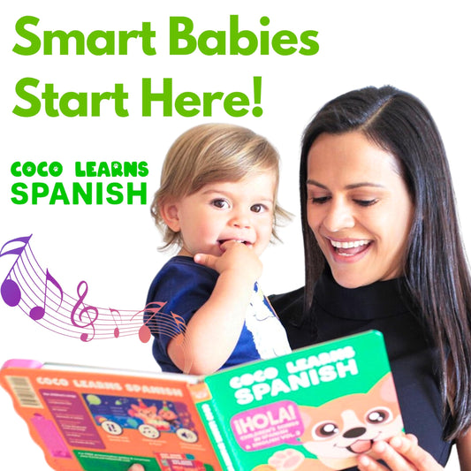Coco Learns Spanish real mom voice inside for gentle language play