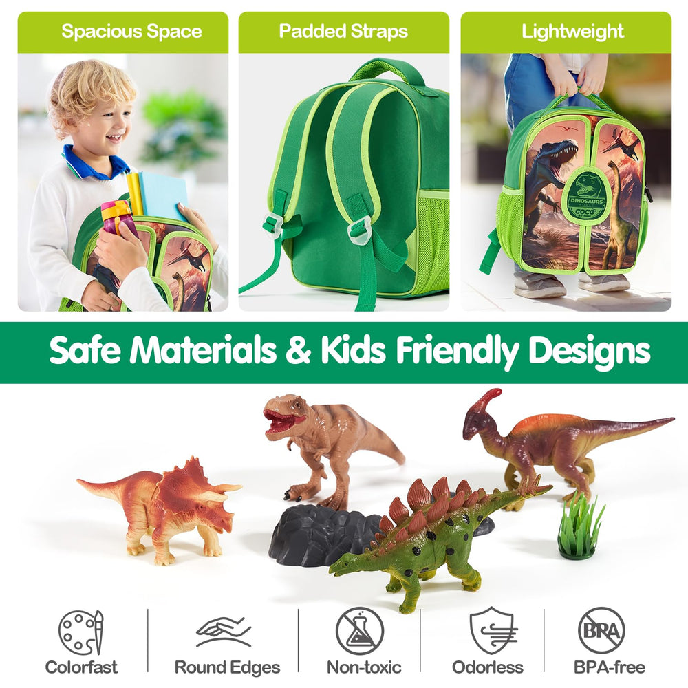 COCO&Friends compact travel-ready dino toy set for trips