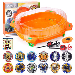 COCOFOX Burst Set with 12 tops and stadium for dynamic battles.