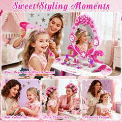 Cocojeci dress-up station with accessories for pretend beauty time