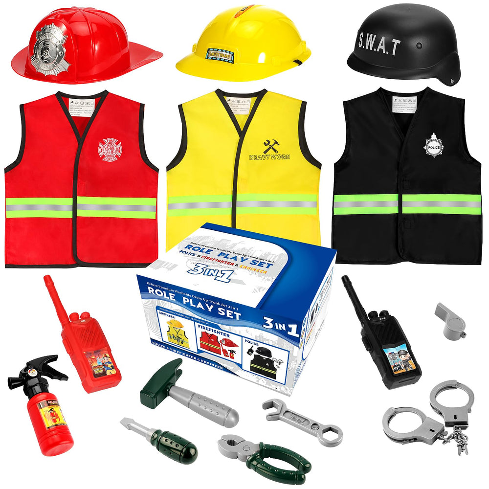 Cocojeci firefighter hat for imaginative dress-up play.