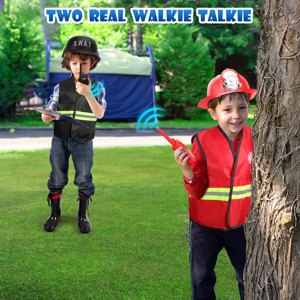 Cocojeci firefighter vest provides easy, comfortable wear for active pretend play.
