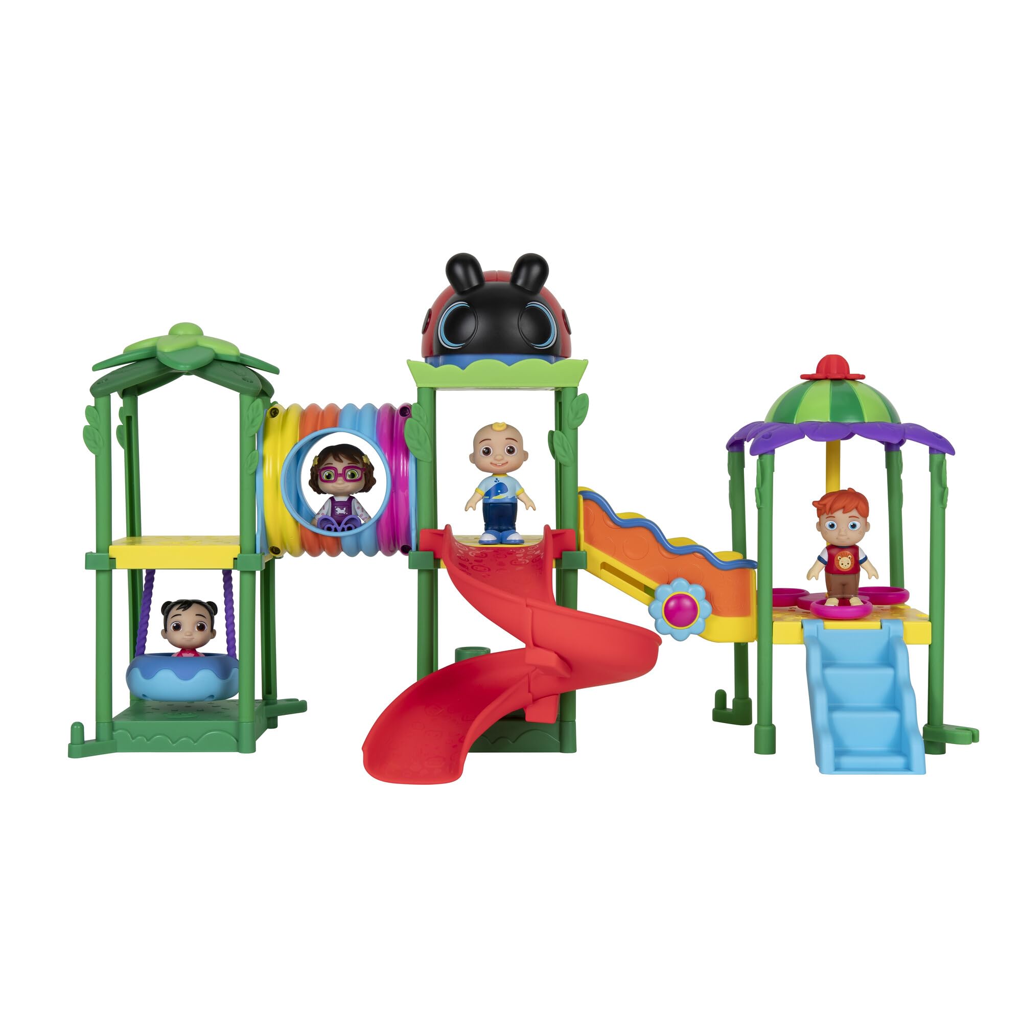 CoComelon Lane playset with climb-rhyme playground and interactive lights for imaginative play.