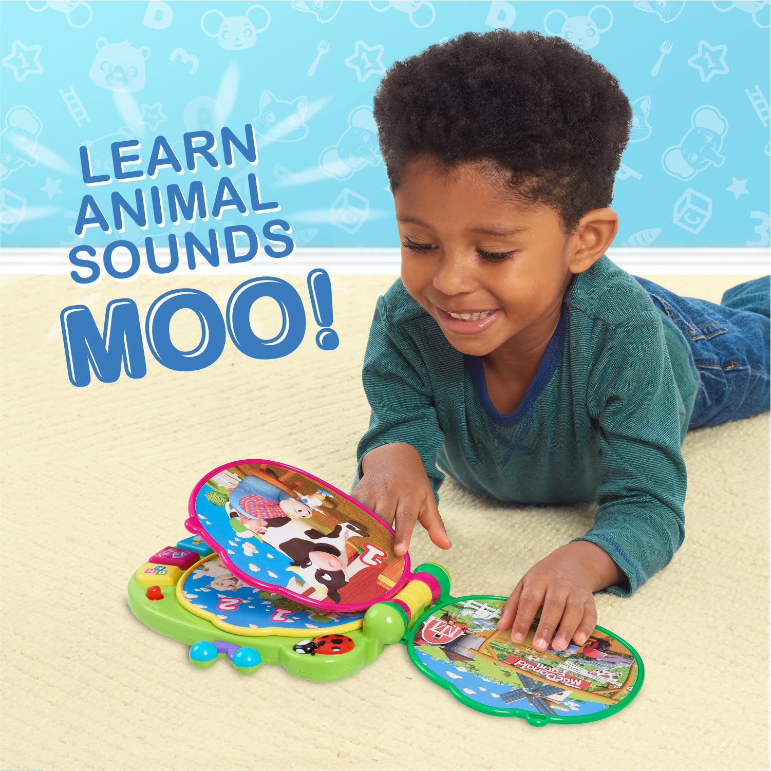 CoComelon Learning Book big color buttons for easy activation during play