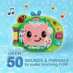 CoComelon Learning Book mode switch showing numbers music and animal sounds