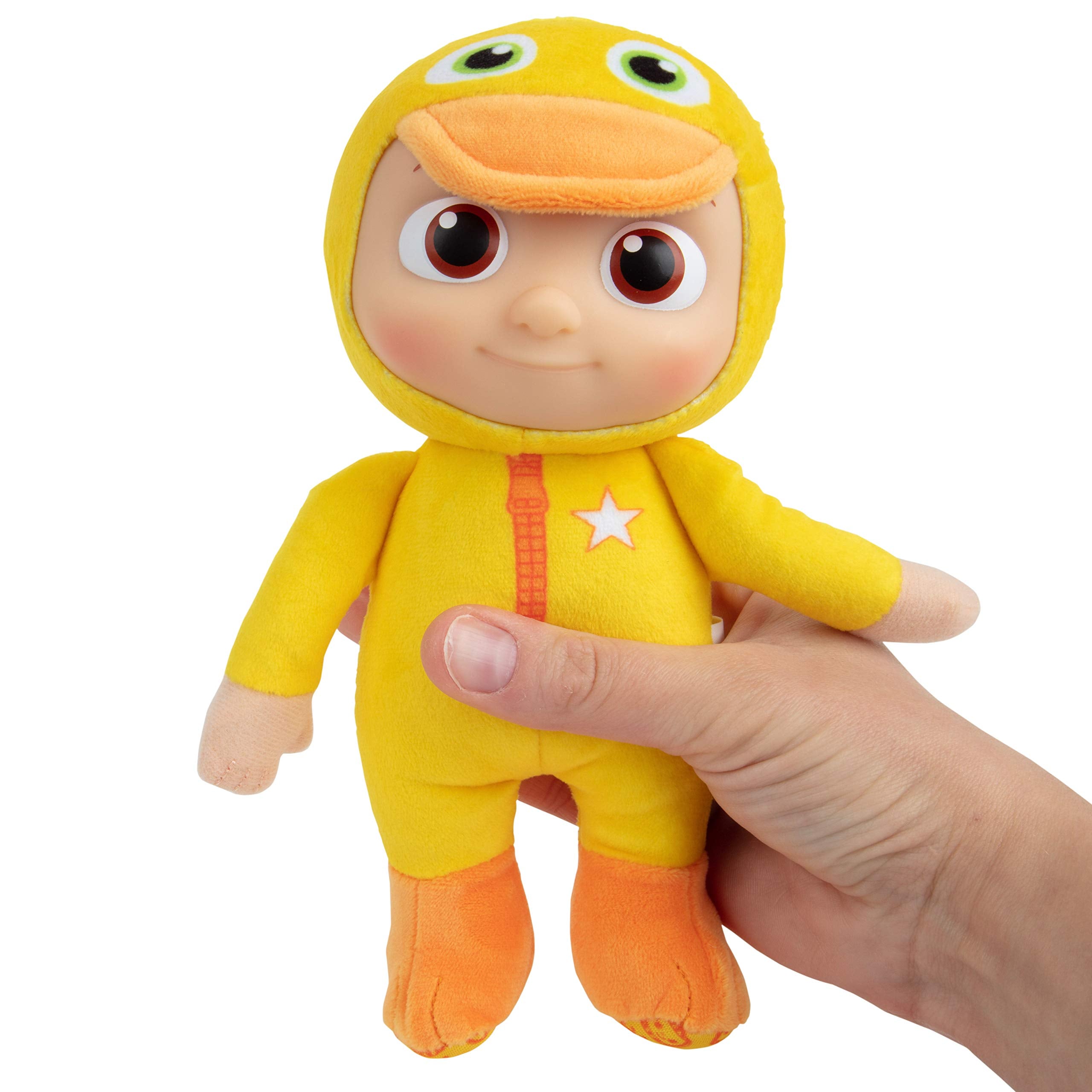 Official CoComelon licensed merchandise tag and packaging.