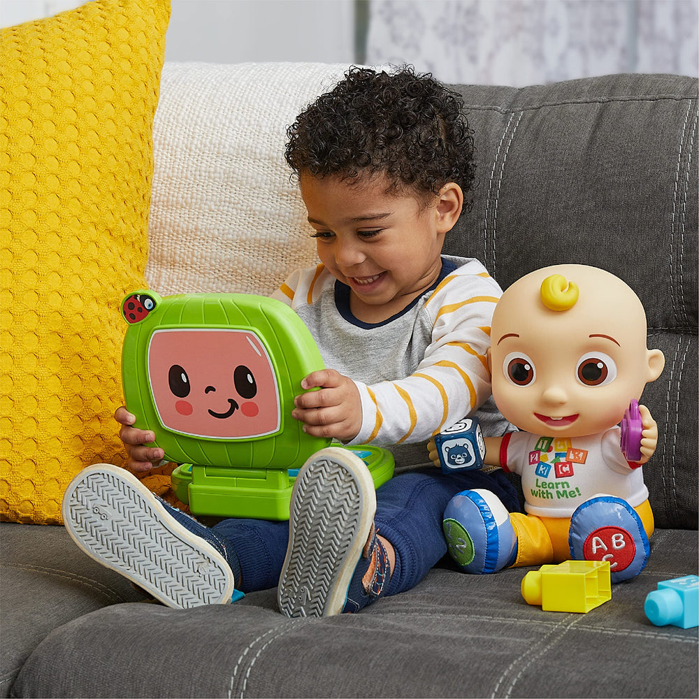 CoComelon Sing and Learn Laptop fold up design supports portable learning on the go