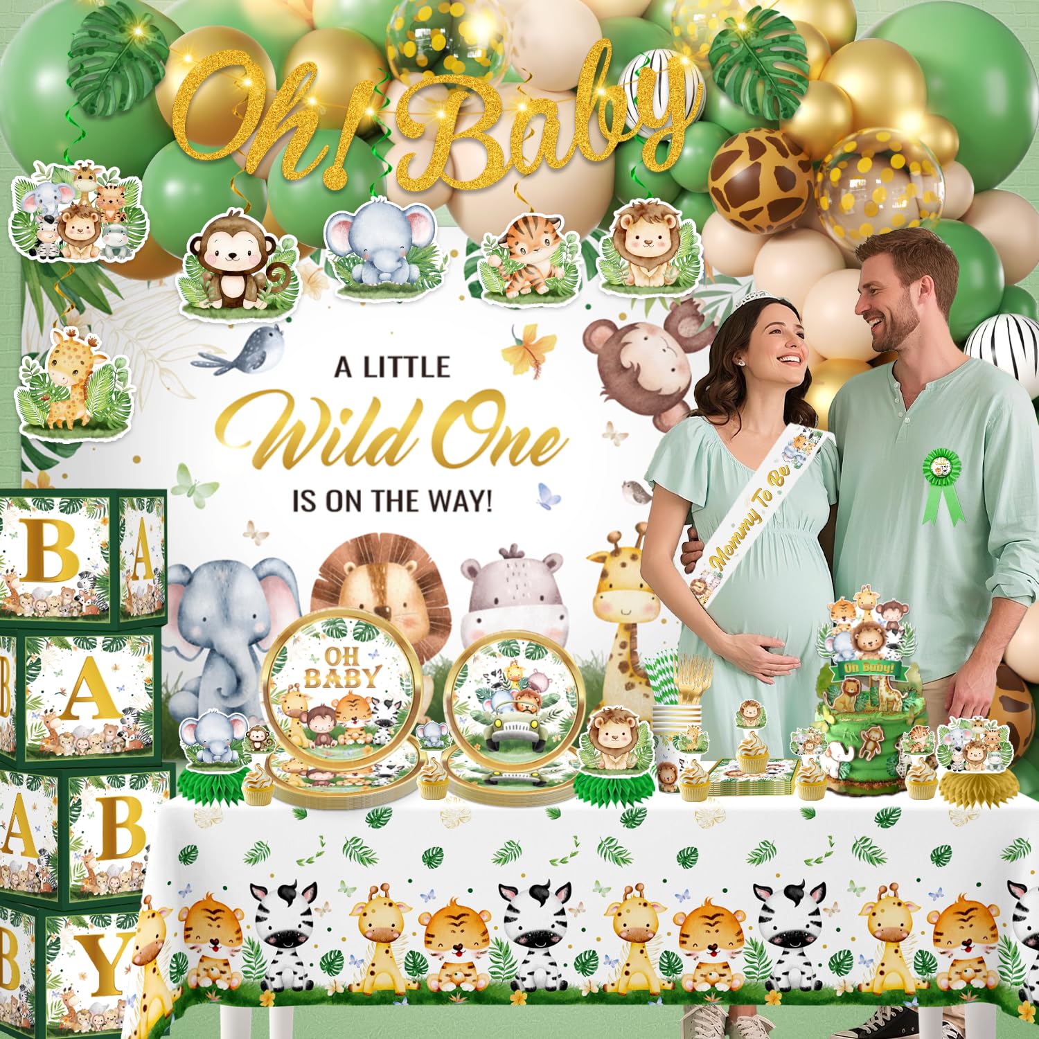 Cocomigo cake topper creates a focal moment at the baby shower.