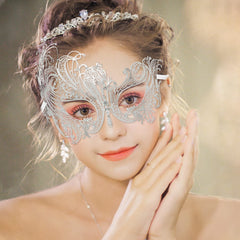 Coddsmz couple masquerade plastic mask with lace edge for comfortable party wear