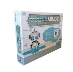 CoderMindz AI Learner Game cover displaying introductory AI concepts for kids.