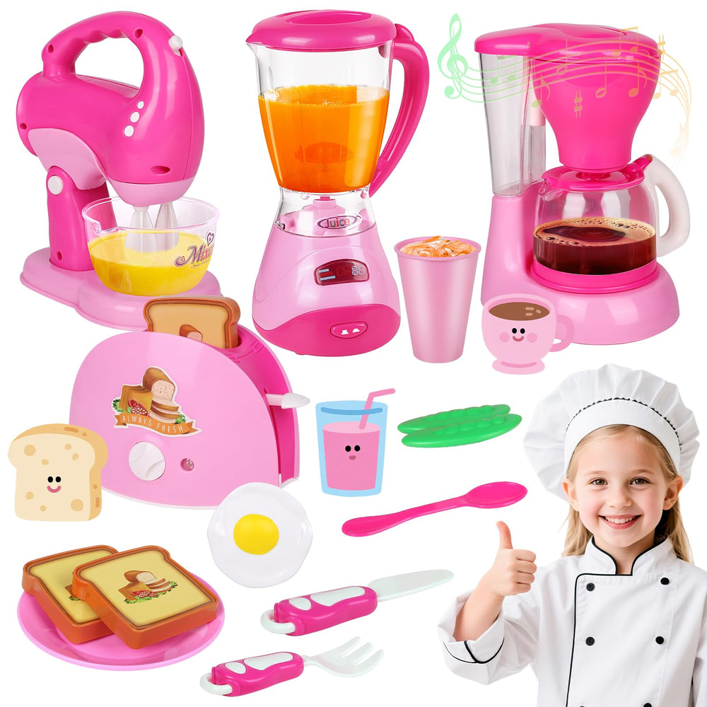 Coherny play kitchen coffee maker in action for kids' imaginative mornings