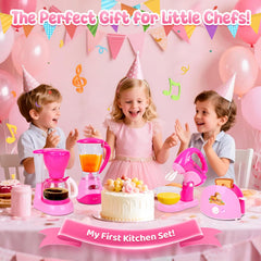 Coherny cooking utensils and plates promote sharing and collaborative play