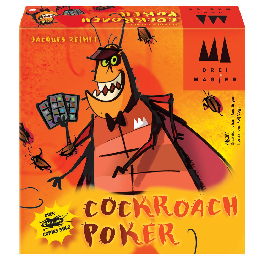 Coiledspring Schmidt Cockroach Poker cards show quirky critters for bluffing fun.