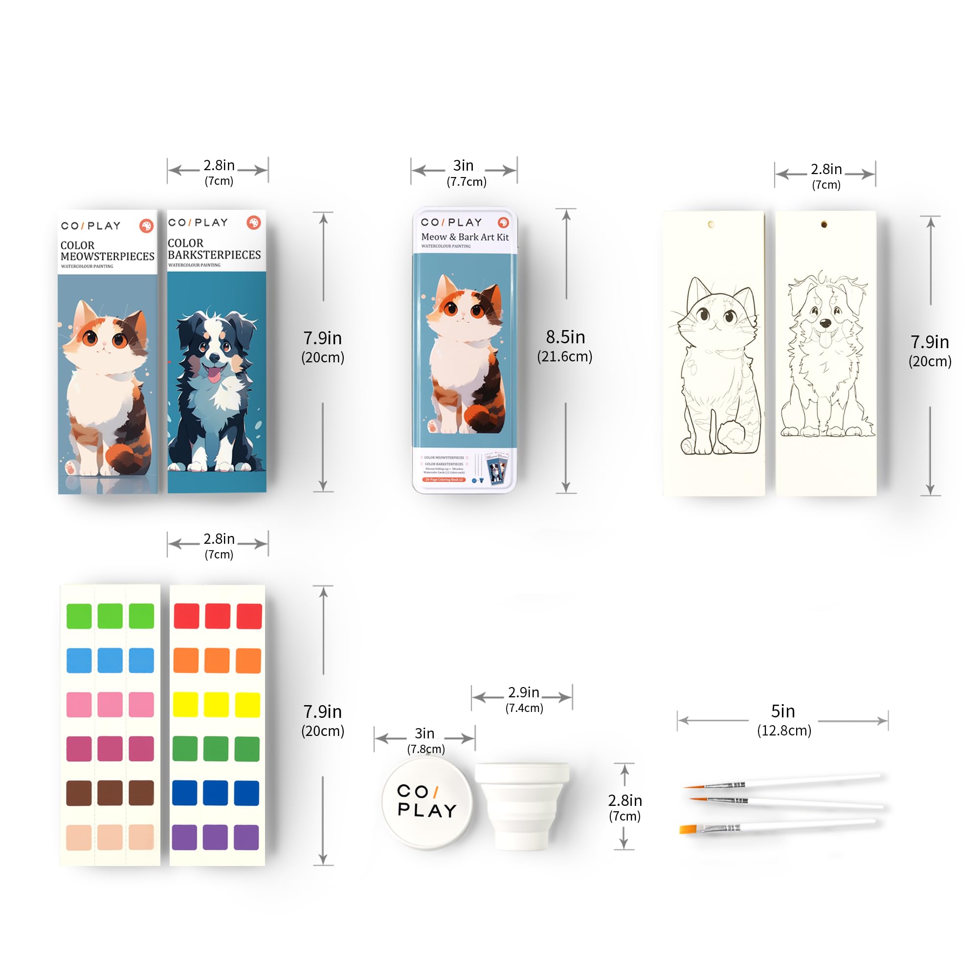 COIPLAY watercolor paper included for ready-to-paint sessions