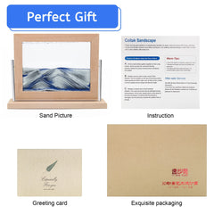 Coitak Moving Sand Art Picture compact sandscape, space-saving decor with soothing movement.