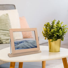 Coitak Moving Sand Art Picture ocean mountains, delightful motion that brightens any desk.