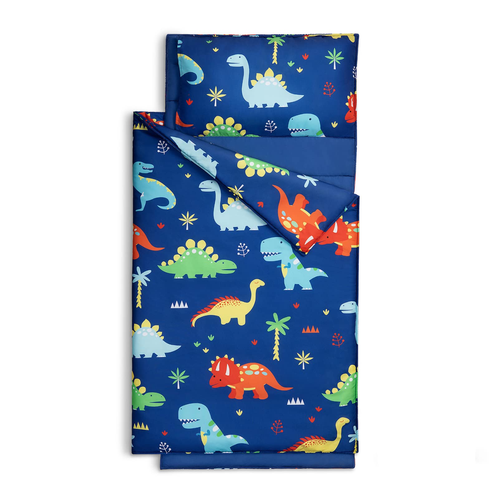 Cokouchyi dinosaur nap mat with 53x21 size provides cozy padding for naps anywhere.