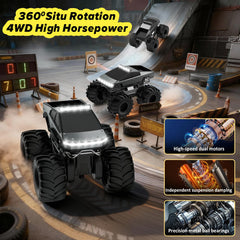 Cokzer Cyber Truck side view emphasizes four-wheel drive and off-road capability.