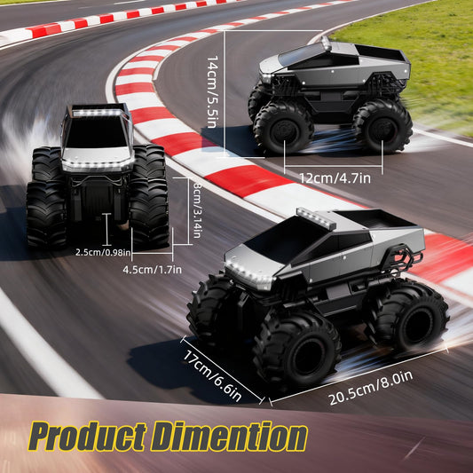Cokzer Cyber Truck tires highlight grip on mud, sand, and grass.
